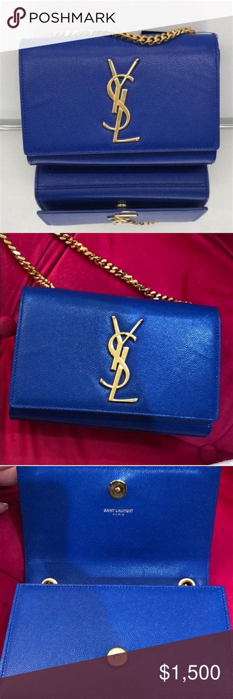 ysl kate blue|YSL kate small bag.